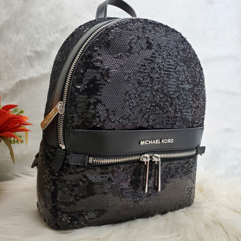 💥SALE💥 MICHAEL KORS KENLY MEDIUM SEQUIN BACKPACK - Picture 3 of 6